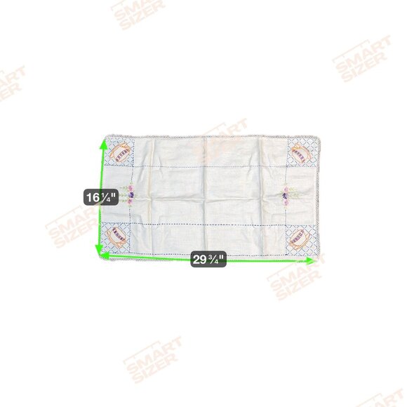 Vintage Linen Embroidered Tea Towel With Floral & Teacup Design Cottage Core - Picture 5 of 5